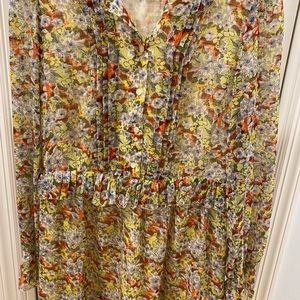 & Other Stories Floral Ruffled Mini Dress